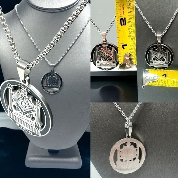 Free Mason l 5-piece Set l Beanie Neck Warmer Ring Necklace Token + Gift l New - Picture 8 of 15